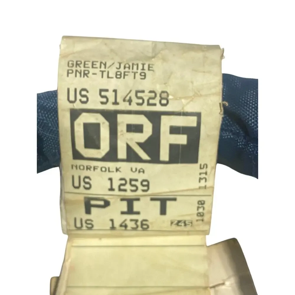 Vintage US Navy Blue Sea Bag Duffel Bag w/ 1993 USAir Airline Tag Jamie Green